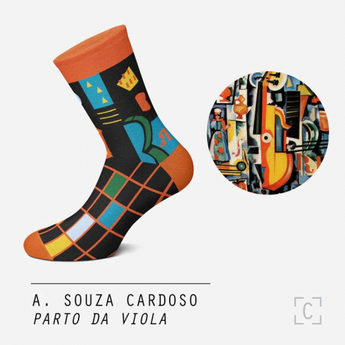 Socken Kunstwerke - de Souza-Cardoso "Parto da Viola"